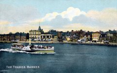 Barnes Terrace,river view,paddle steamer,hotels and inns Bulls Head